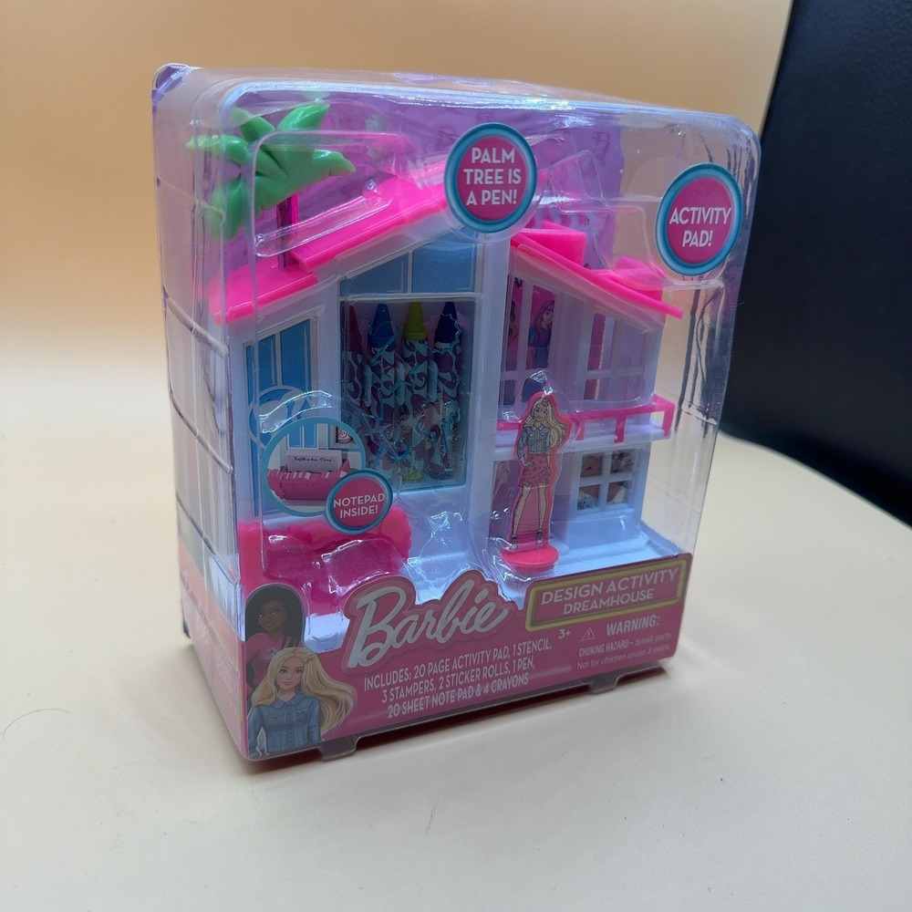 Barbie Design Activity Dreamhouse Art Craft Set with Stampers Stickers Crayons